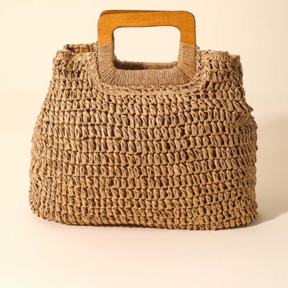 Straw Braid ToTe 👜 - Picture 2 of 4
